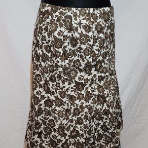 Ann Taylor Brown & Tan Skirt in Size 16